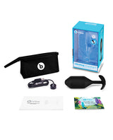 B-Vibe Vibrating Snug Plug Rechargeable Silicone Anal Plug - XXLarge - Black