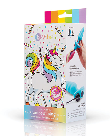 b-Vibe - Unicorn Tail VIbrating Butt Plug - Special Edition