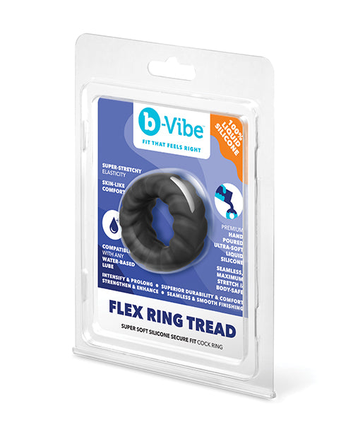 b-Vibe Flex Ring Tread Silicone Cock Ring