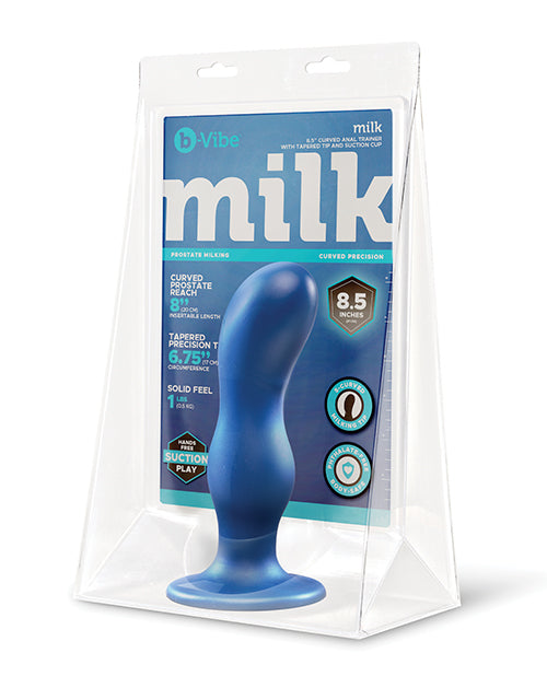 b-Vibe Milk 8.5" Curved Anal Trainer w/Tapered Tip & Suction Cup