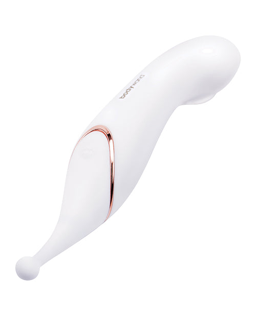 Bodywand Dual Stim Vario Silicone Vibrator - White/Gold