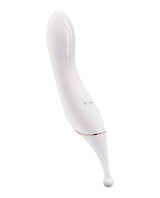 Bodywand Dual Stim Vario Silicone Vibrator - White/Gold