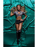 Role Play Risque Referee 6 pc Set Black/White M/L