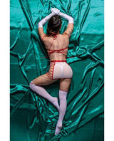 Role Play Naughty Nurse 5 pc Set Red/White S/M