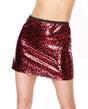 Darque Metallic Wet Look Skirt - Red/Black SM