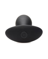 Curve Toys Rooster Rumbler Vibrating Silicone Anal Plug Large - Black