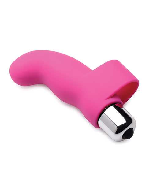 Gossip G-Thrill Silicone Finger Vibrator with Full Size Bullet - Pink