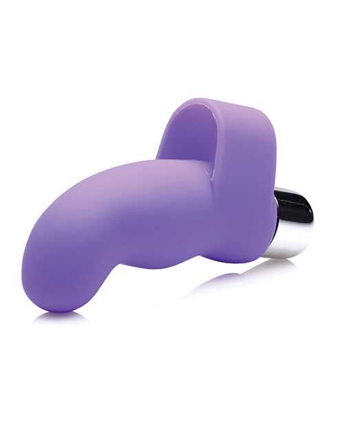 Gossip G-Thrill Silicone Finger Vibrator with Full Size Bullet - Purple