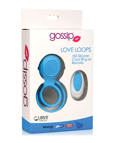 Curve Toys Love Loops Remote Controlled 10X Silicone Cock Ring