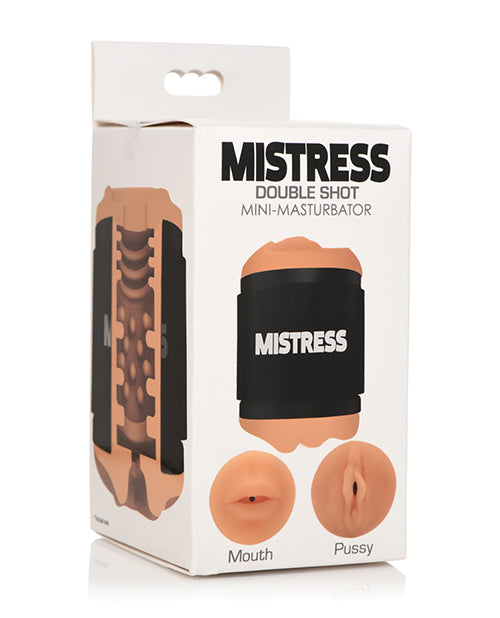 Curve Toys Mistress Double Shot Mini Masturbator Mouth & Pussy -  Medium