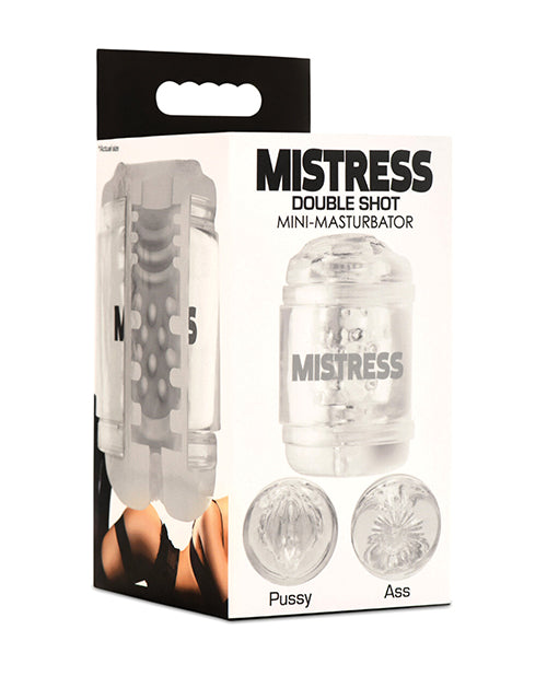 Curve Toys Mistress Double Shot Pussy & Ass Mini Masturbator  - Clear