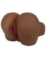 Mistress Paris Vibrating BioSkin Doggie Style Stroker - Pussy and Ass - Chocolate