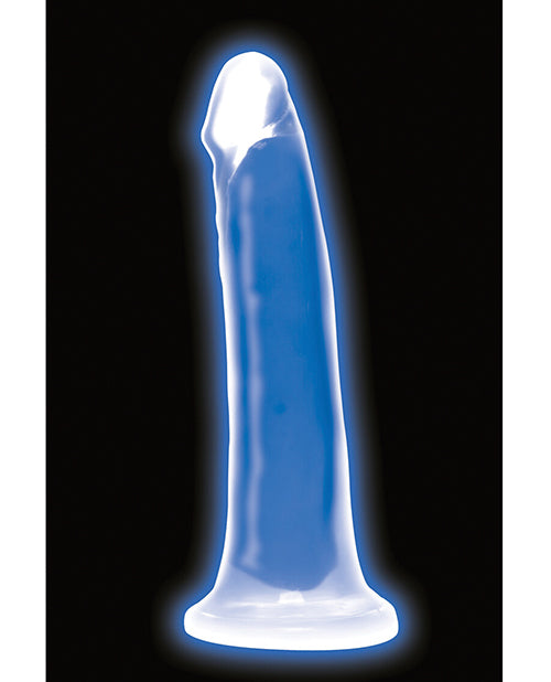 Lollicock Glow in the Dark Silicone Dildo 7in - Blue
