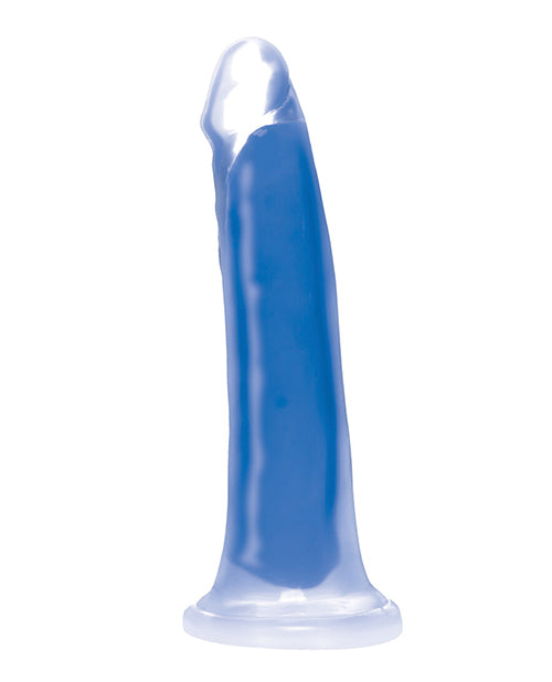 Lollicock Glow in the Dark Silicone Dildo 7in - Blue