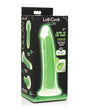 Curve Toys Lollicock 7" Glow In The Dark Silicone Dildo - Green