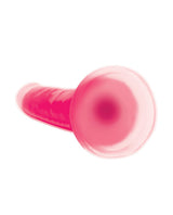 Lollicock Glow in the Dark Silicone Dildo 7in - Pink