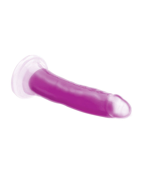 Lollicock Glow in the Dark Silicone Dildo 7in - Purple
