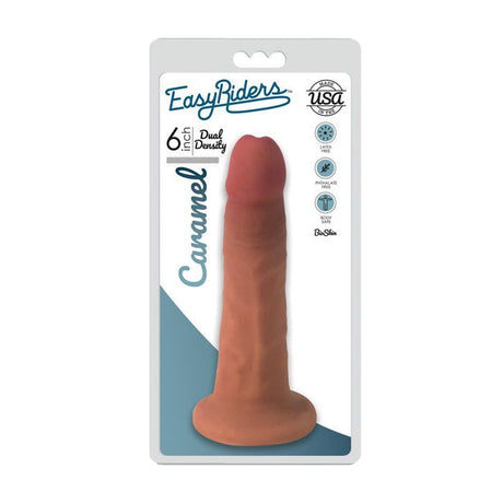 Curve Novelties Easy Riders Dual Destiny 6" Slim Dildo - Carmel