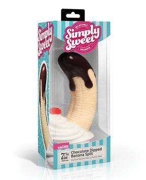 Simply Sweet Chocolate Dipped Banana Split Premium Silicone Dildo