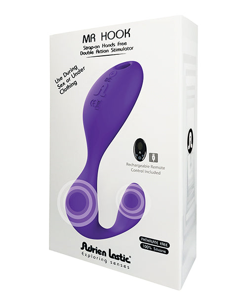 Mr. Hook Rechargeable Silicone Dual Vibrator - Purple