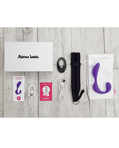 Mr. Hook Rechargeable Silicone Dual Vibrator - Purple