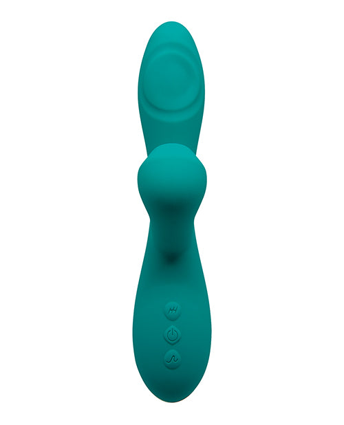 Alive Caribbean Shine Rechargeable Silicone Rabbit Vibrator - Blue