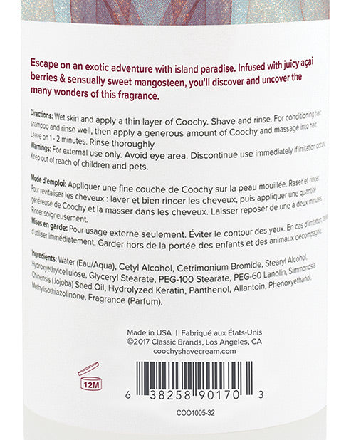 Coochy Shave Cream Island Paradise 32oz