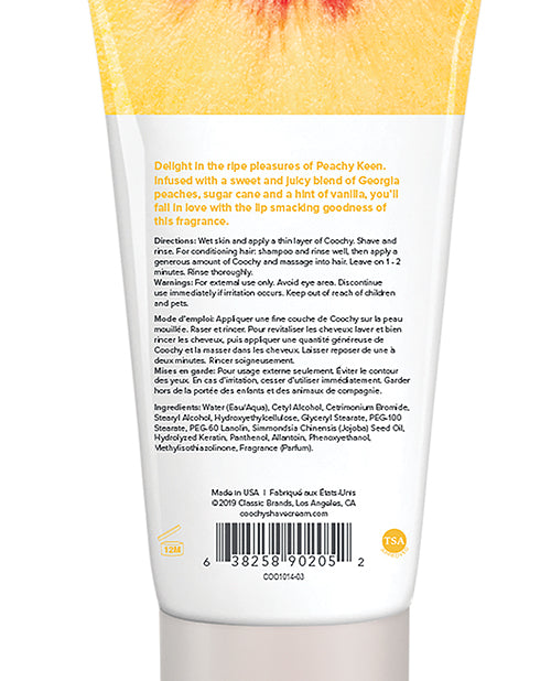 Coochy Shave Cream Peachy Keen 3.4oz