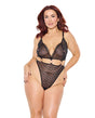 Pleasure Collection Feline Fatale Teddy w/Removable Chain - Black QN