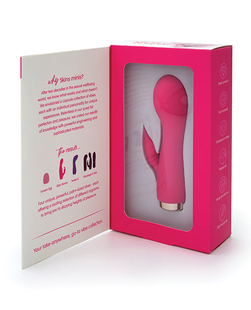 Skins Minis The Bijou Bunny Silicone Vibrator - White/Pink