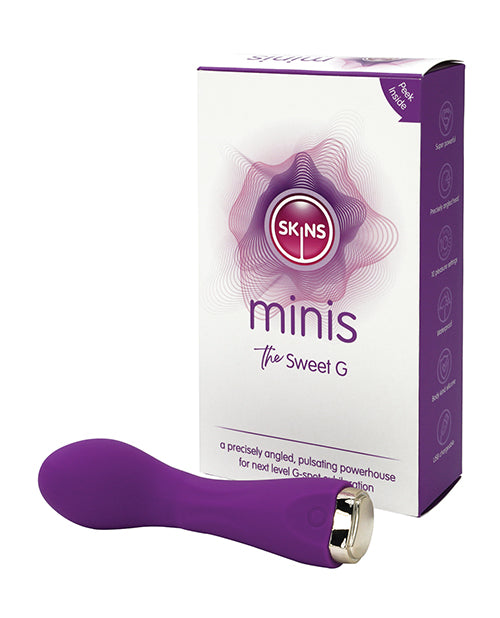 Skins Minis The Sweet G Silicone Vibrator - White/Purple