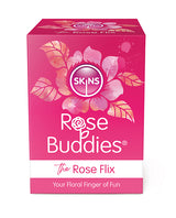 Skins Rose Buddies The Rose Flix Finger Rechargeable Silicone Clitoral Stimulator - Pink