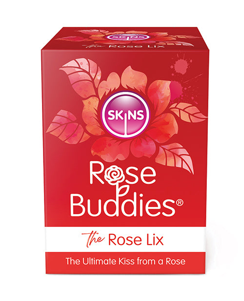 Skins Rose Buddies The Rose Lix Tongue Rechargeable Silicone Clitoral Stimulator - Red