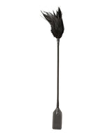Sei Mio Slap & Tickle Dual Ended Crop & Tickler - Black