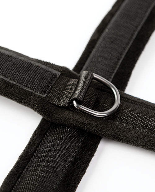 Sei Mio Cross Purpose Unique Over-Wrap Cross Cuff Restraints - Black