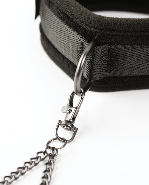Sei Mio Twin Tweaks Velvet Collar w/Nipple Clamps - Black