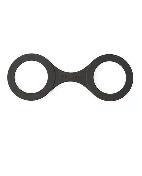 Sei Mio Handi Cuffs Super Strong Silicone Restraints - Medium, Black