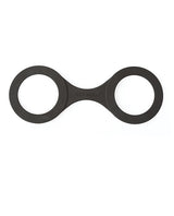 Sei Mio Handi Cuffs Super Strong Silicone Restraints - Medium, Black