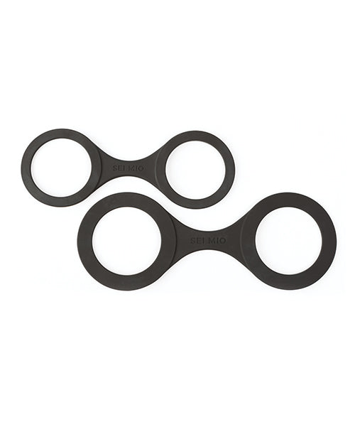 Sei Mio Handi Cuffs Super Strong Silicone Restraints - Medium, Black