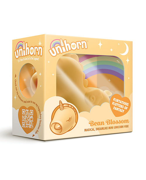 Unihorn Bean Blossom The Thick Tongued One Silicone Clitoral Stimulator - Yellow