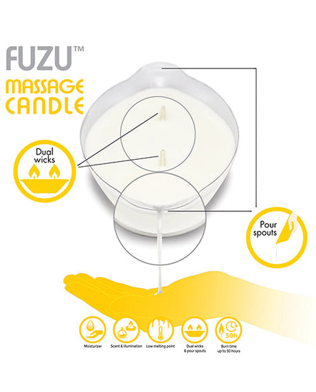 Fuzu Massage Candle - 4 oz Fiji Dates & Lemon Peel