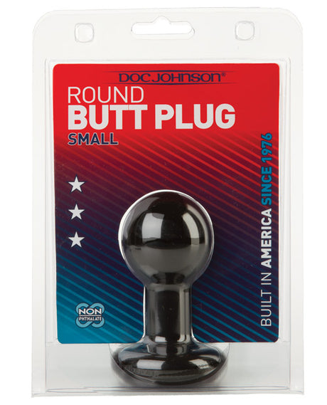 Round Butt Plug - Small Black