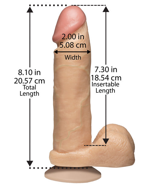 The Realistic Cock Dildo 8in - Vanilla