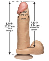 The Realistic Cock Dildo 8in - Vanilla