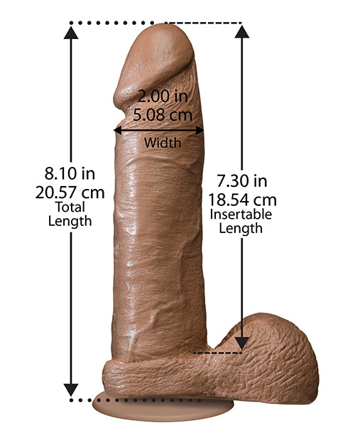 The Realistic Cock Dildo 8in - Caramel