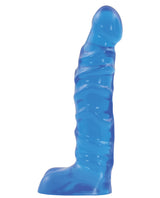 Raging Hard-Ons - Slimline Anal Series - Ass Play Ballsy Dildo with Balls 5.5in - Cobalt Blue