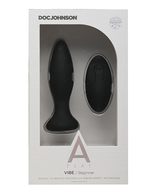 A-Play Vibe Beginner Anal Plug with Remote Control - Black