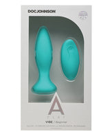 A-Play Vibe Beginner Anal Plug with Remote Control - Teal