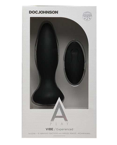 A-Play Vibe Experienced Anal Plug with Remote Control - Black