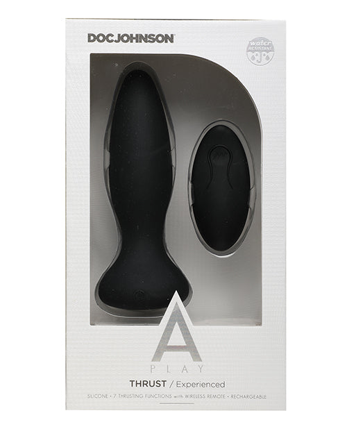 A-Play Thrust Experienced Anal Plug with Remote Control - Black